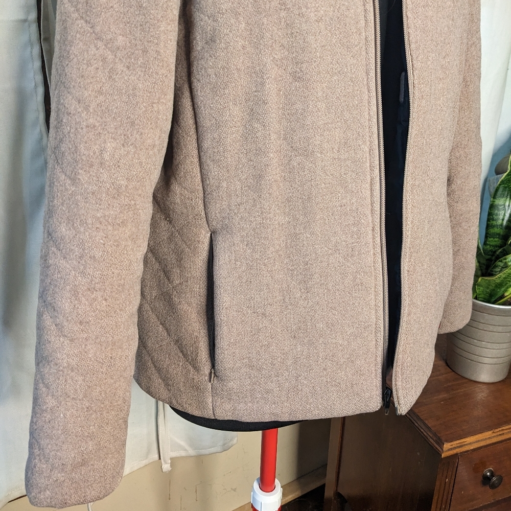Woolrich tan quilted wool bomber jacket Medium - Picture 4 of 10